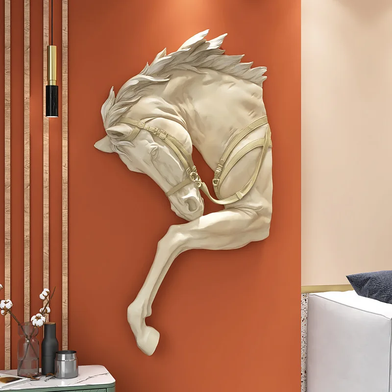 3D walls drawing art diy home decor wall mount Horse Staute wall hanging Half Horse Staute