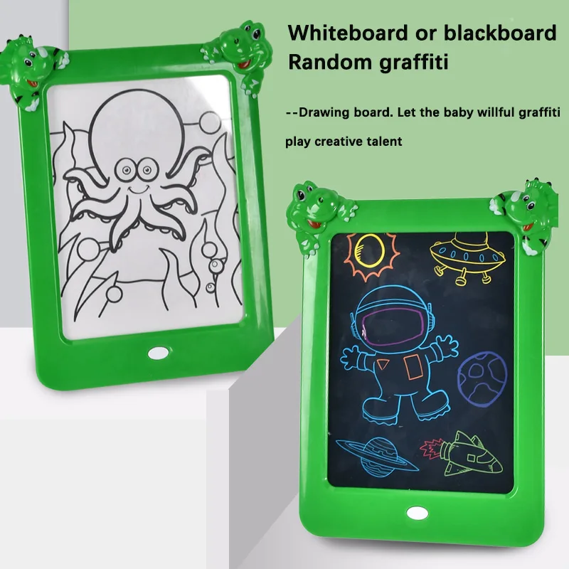 9 in Light Effect LCD Drawing Tablet Glow-in-the-Dark Art Doodle Board Educational Painting Toy Gift for Kids