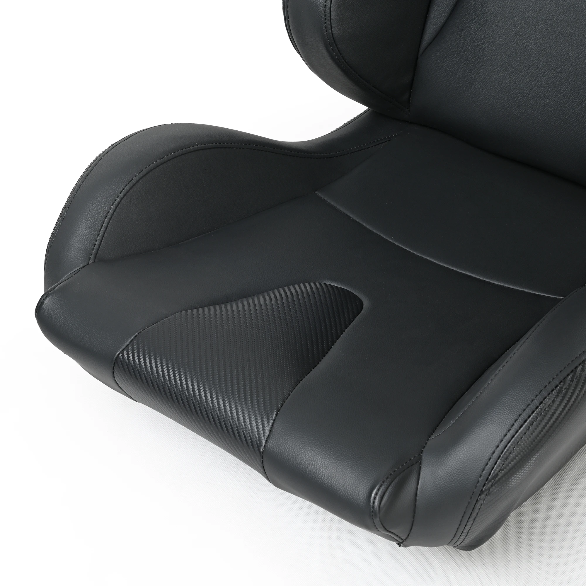 Car Sport Bucket Seat Racing Seat Universal fit for Most Cars Seats PVC Leather 1PCS