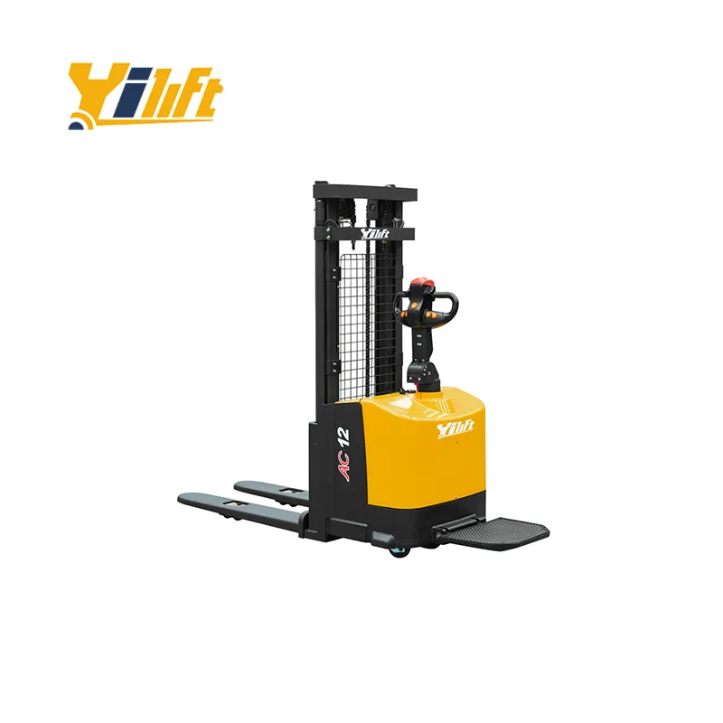 High Quality 2 Tons 2.5 Meters Stand On Driving Full Electric Stackers