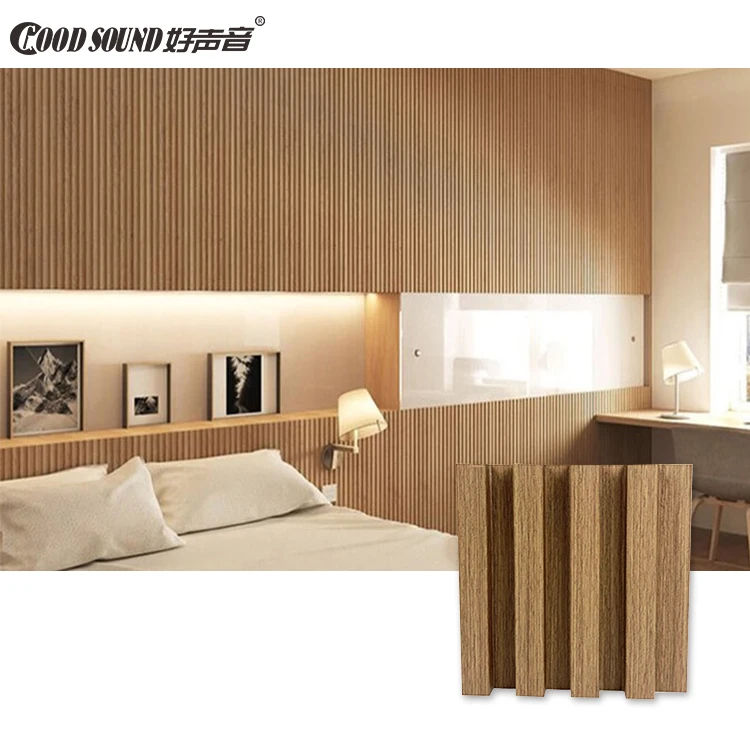 GoodSound Indoor Decorative Wainscoting Fluted Solid Wood Grille Panel For Wall