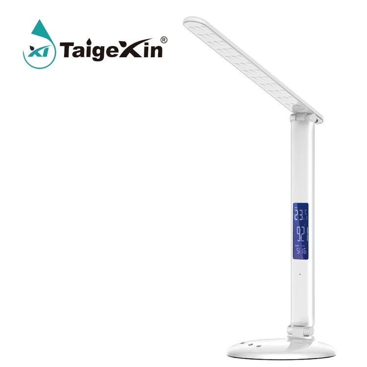 LED настольная лампа с сенсорным датчиком затемнения зарядная Настольная глаз-Будильник-держатель для смартфона