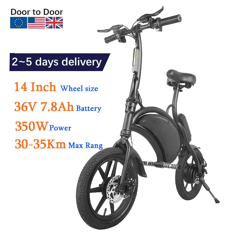 Eu Warehouse 36v 350w 14 Inch Two Wheels Brand New China Cheapest foldable E Bicycles Folding Electric Bikes Prices For Adults