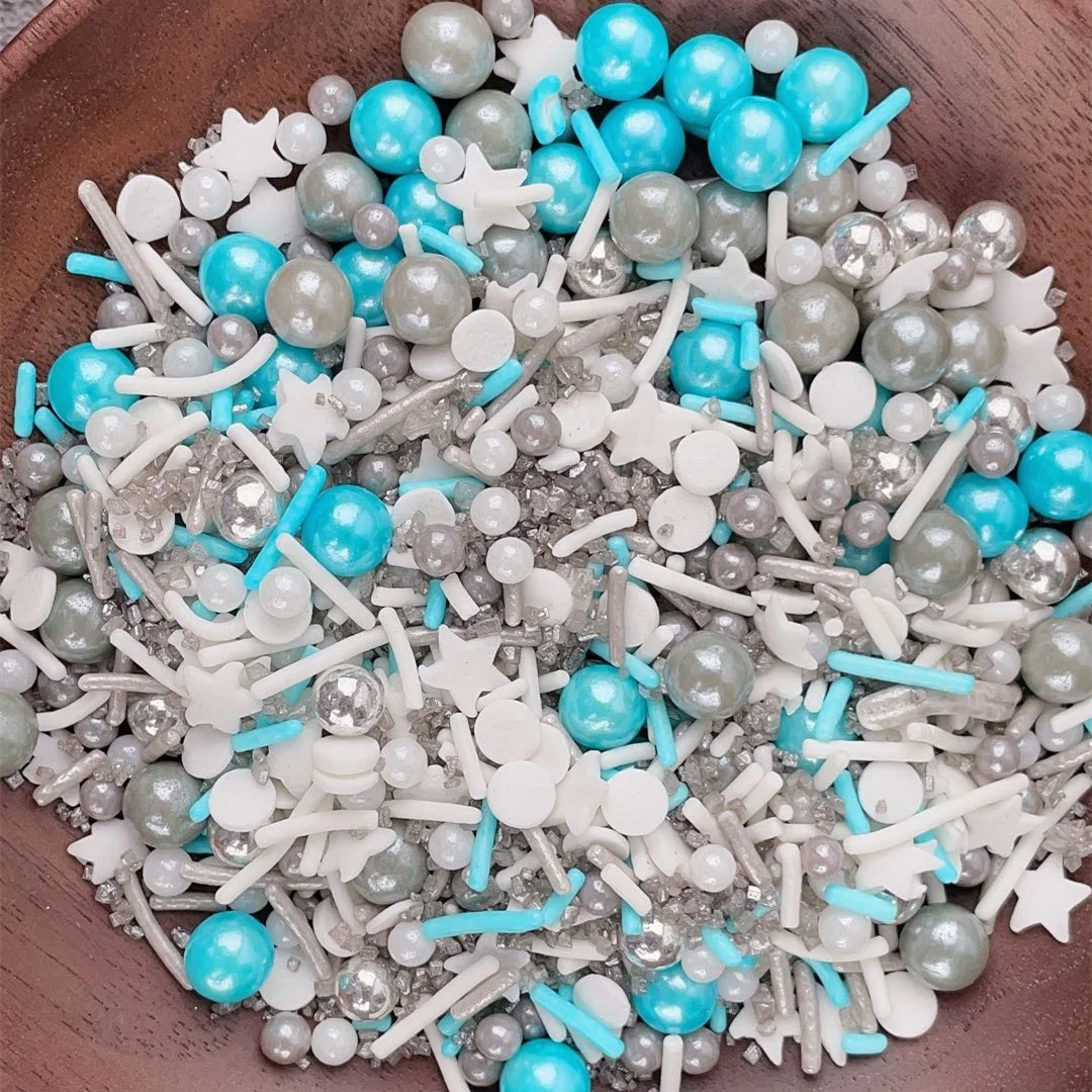 Edible Luxure Silver Sugar Pearls Mixes Sprinkles Have Stock MOQ 10kg