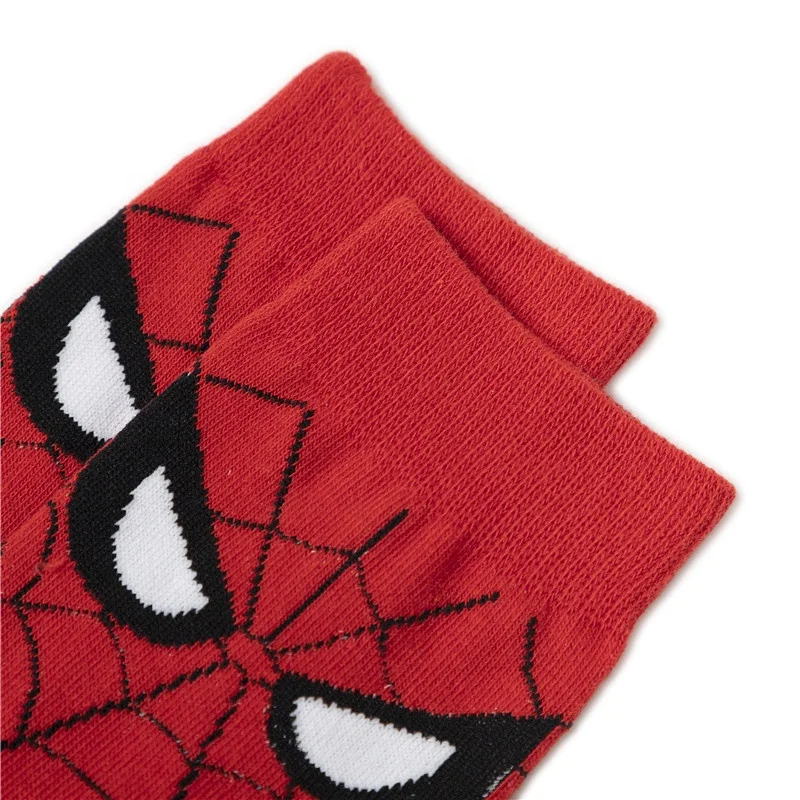 Amazon hotsale fashion Venom Spiderman comics cotton cute teen boys tube cartoon socks