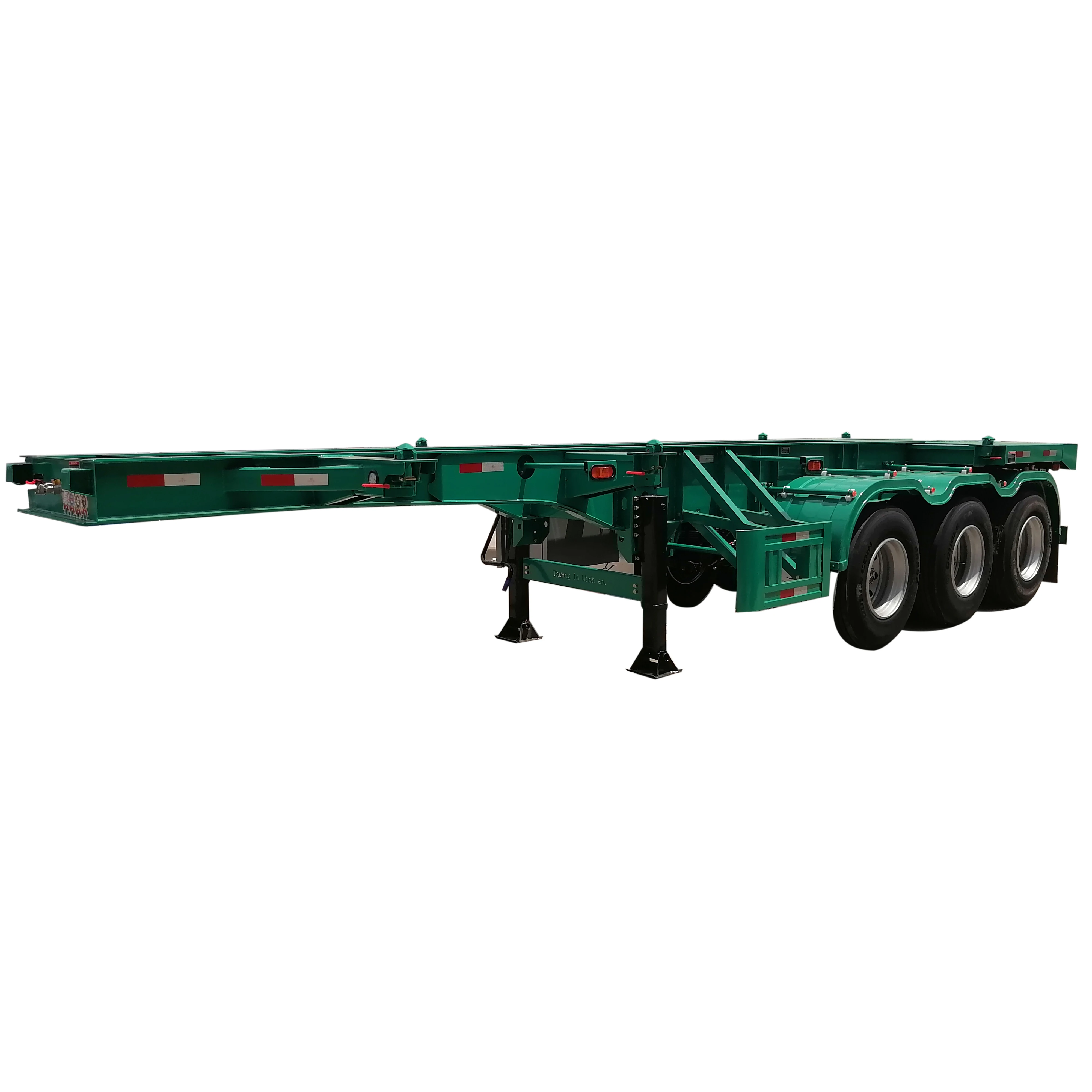 20 Ft 40 Ft Gooseneck Skeleton Movable With Lock Chassis Box Storage Cargo Loader Tilt Container Trailers