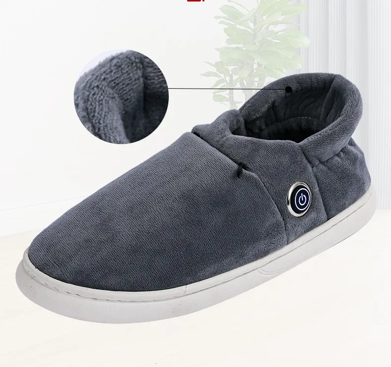 USB Battery Rechargeable Safety Electrically Warm Heated Shoes with 3 Levels Temperature Control