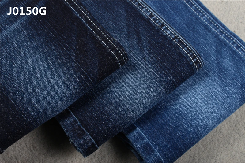 Repreve 9 oz slub effect big stretch denim fabric for lady