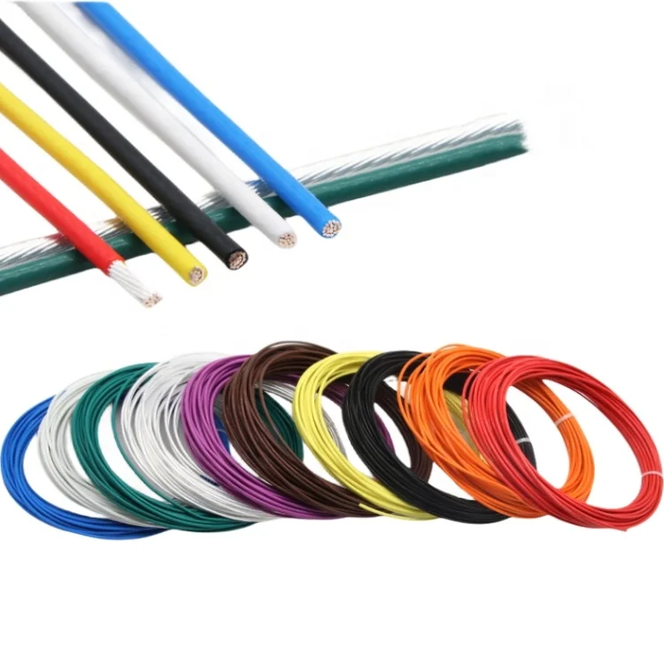 Hy Heat Resistant Cable Fep Ptfe Pfa Copper Silver Tinne Plated Cable Fep Tefloning High Temperature Resistant Wire Fine Wire