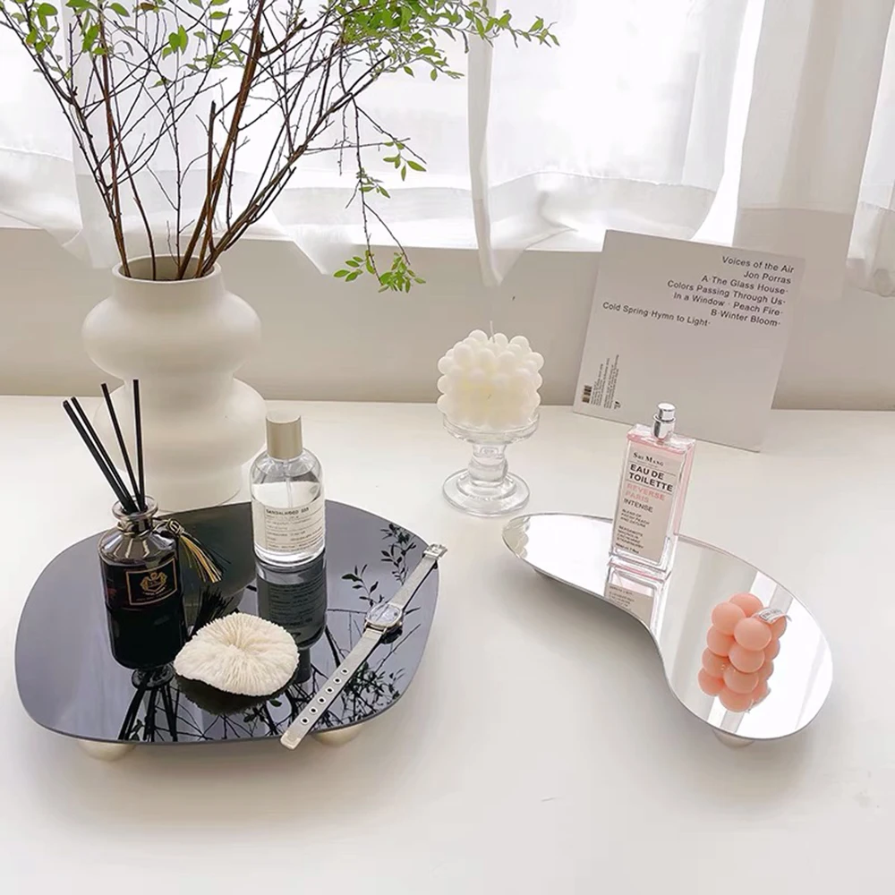 Можно комбинировать сложенные или размещать отдельно Настольный декоративный поднос для домашнего декора необычный современный акриловый