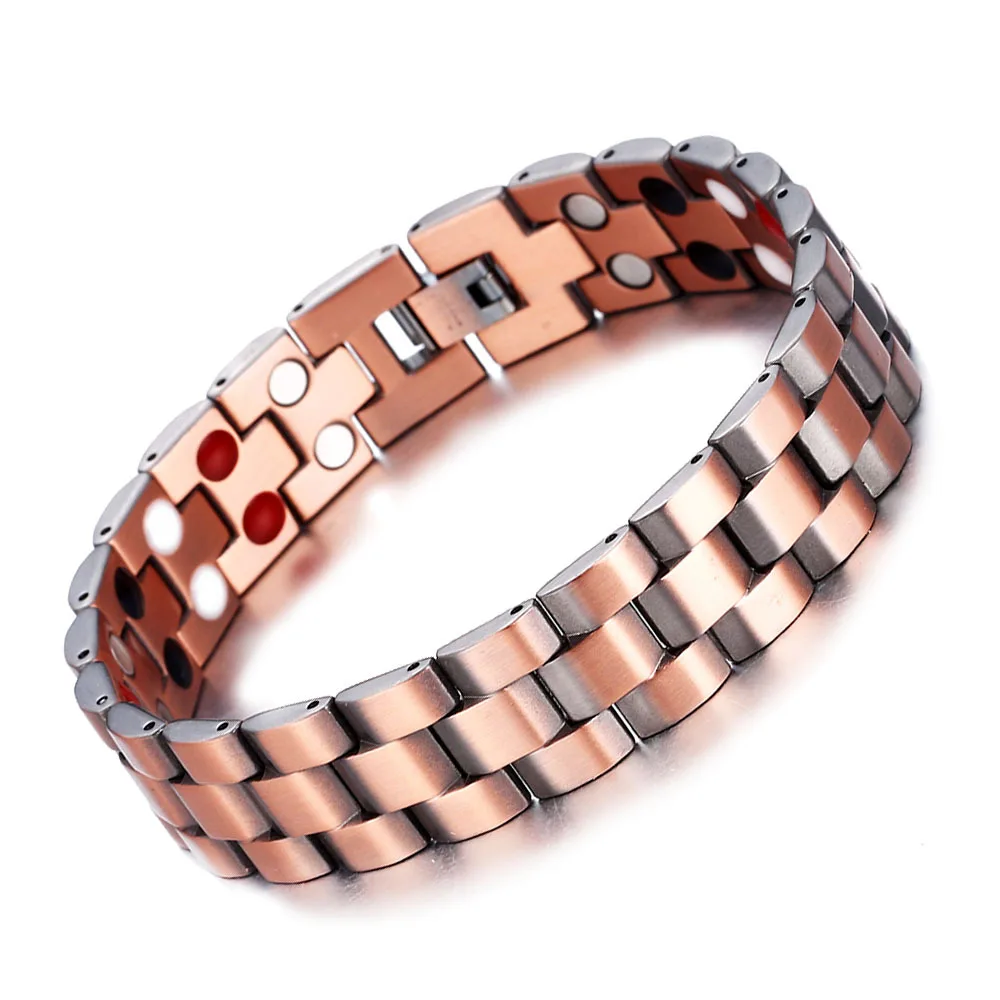 Bio Titanium Magnet Pure Copper Magnetic Therapy Bracelet for Pain Relief Arthritis Carpal Tunnel