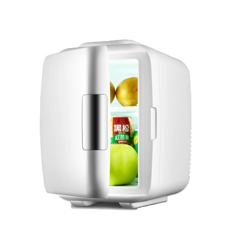 Портативный розовый мини-холодильник в стиле ретро для ухода за кожей, 4 л