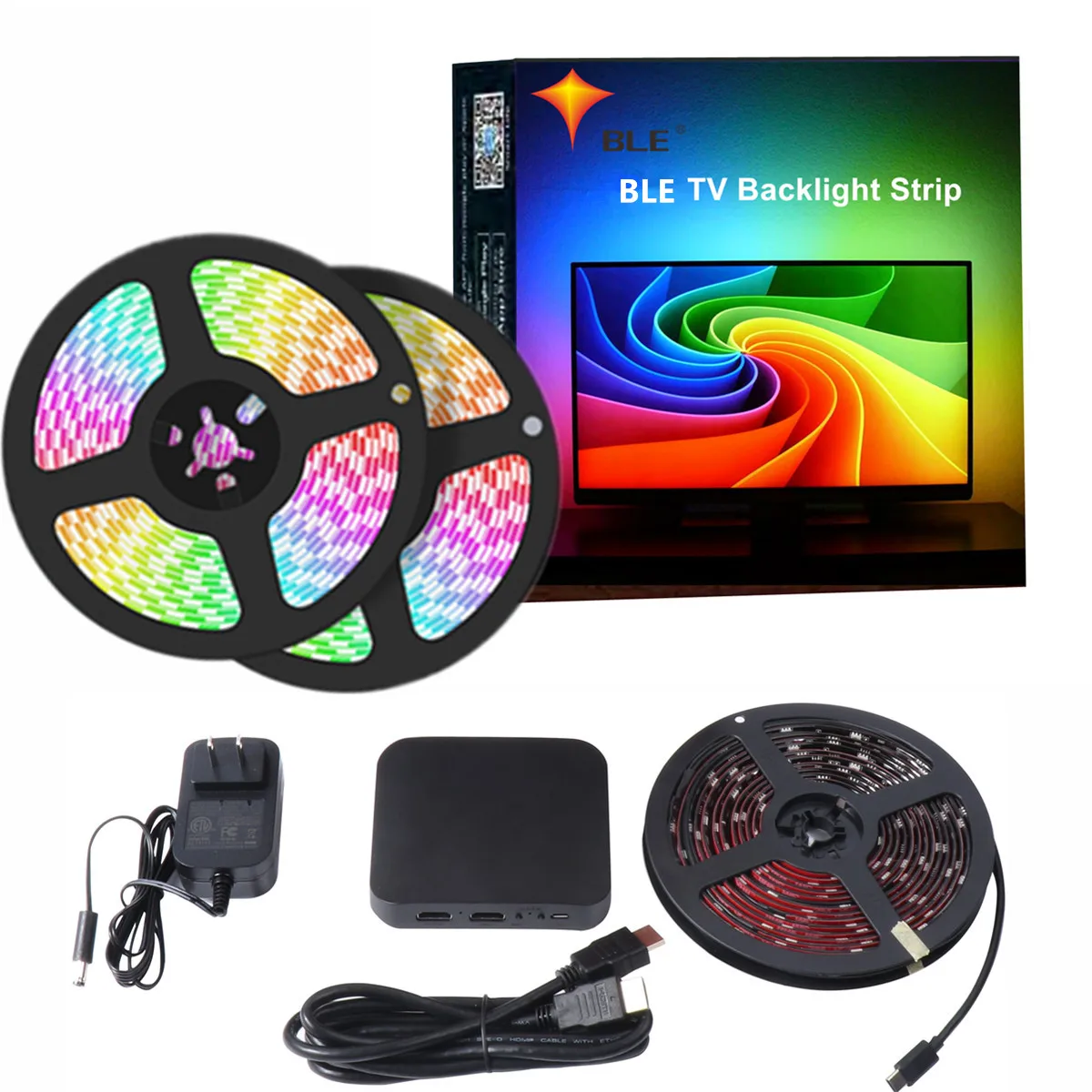 BLE 12.5ft 3.8m 12V RGBIC Wholesale 5050 Rgb Voice Music Sync Color Changing HDMI Led Tv Backlight Strip Light for Tv