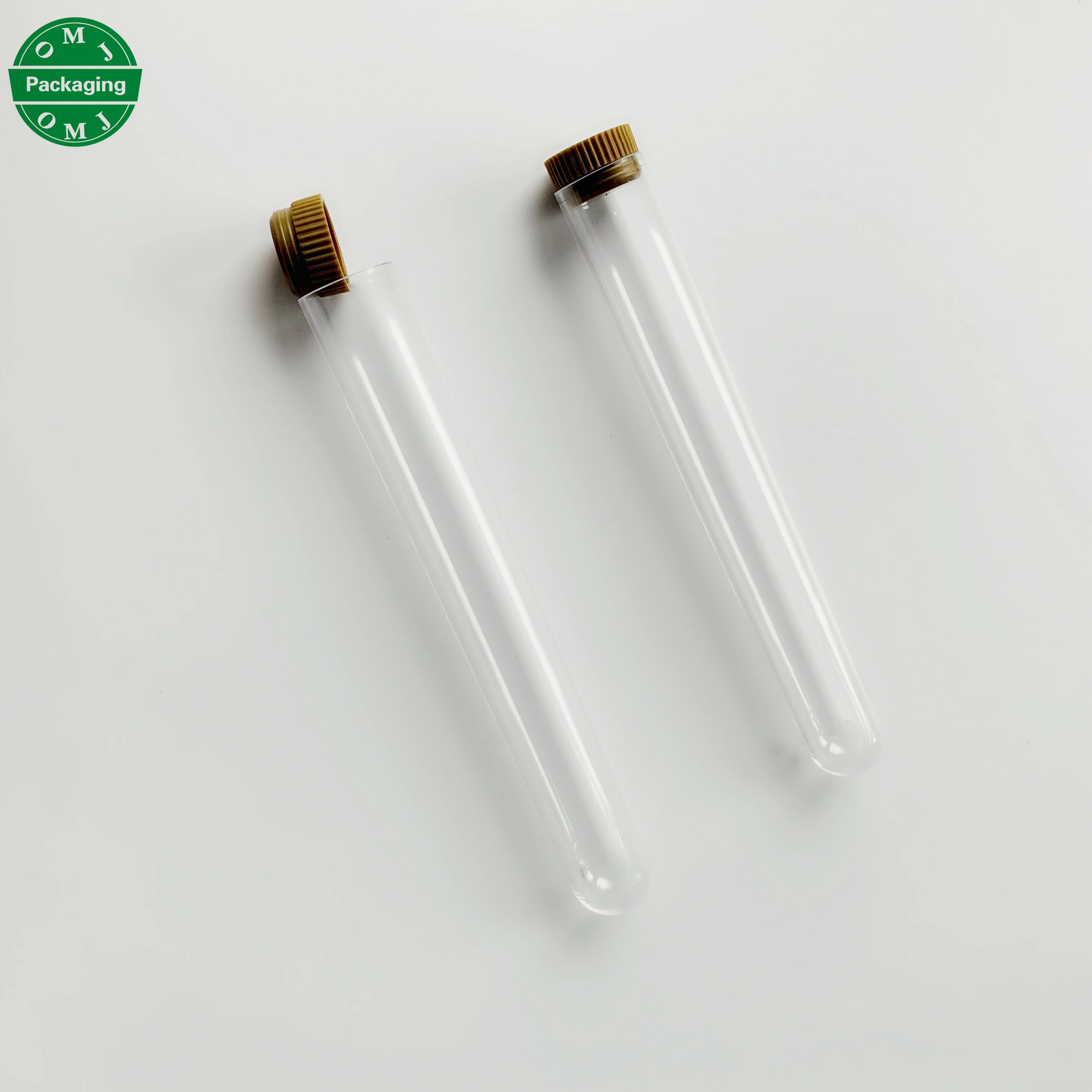 Wholesale Bulk Price 20*150mm glass /plastic cigar tube with plastic lids for storage