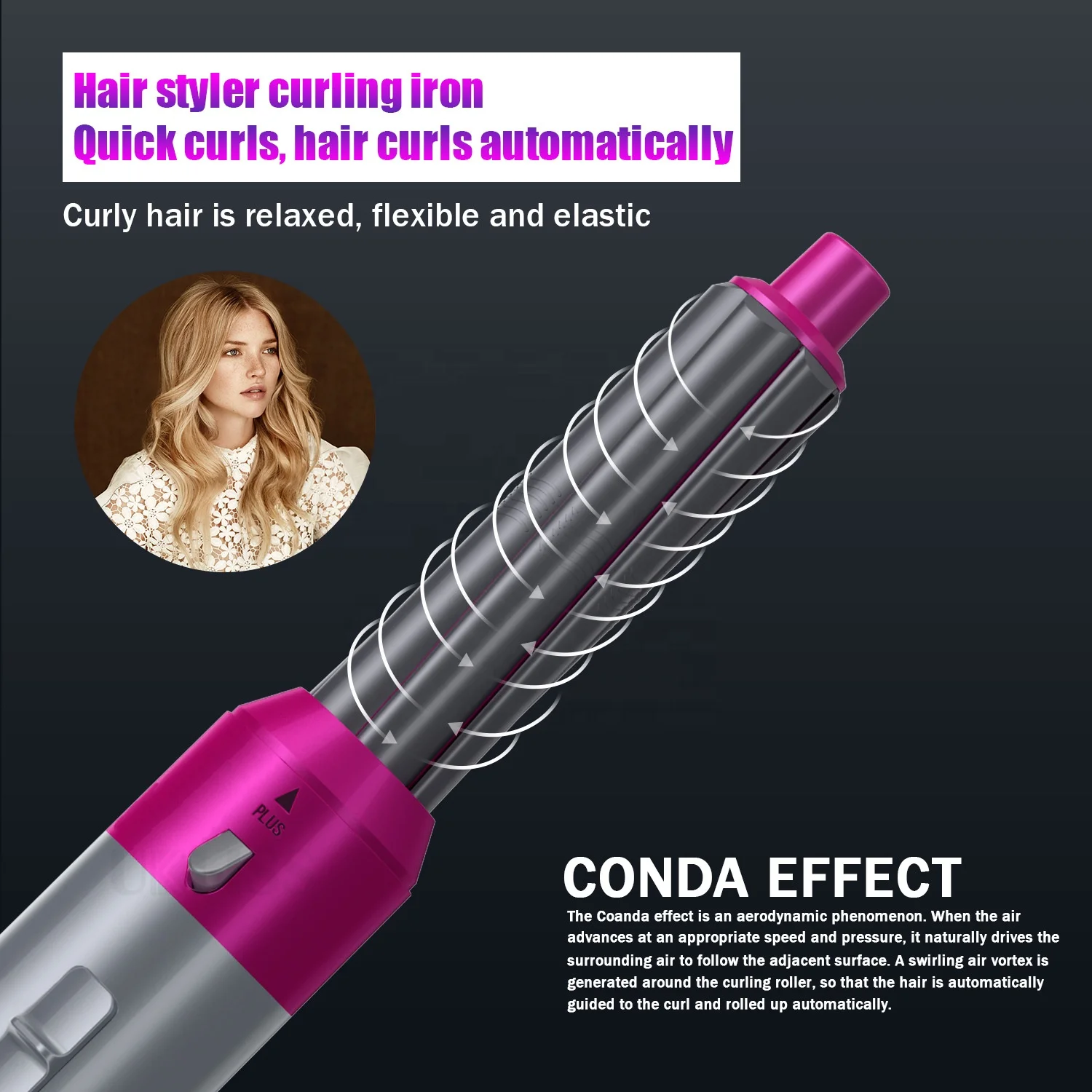 New Trend 5 In 1 Hair Air Wrap Styler Hair Dryer Hot Air Brush Professional hair  Styling Tools
