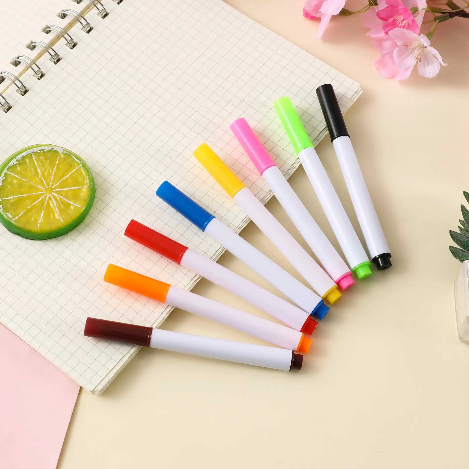 12pcs Assorted Colorful Liquid Chalk Pen Marker Dust-free Erasable White Chalkboard Water-based Non-toxic Wet Erase Markers