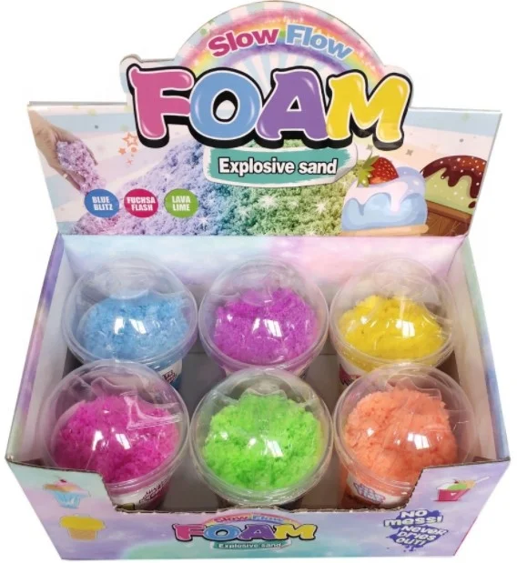 2020 New Creative Indoor Play Toy super flowing magic sand milk cup foam sand toy for kids 80g