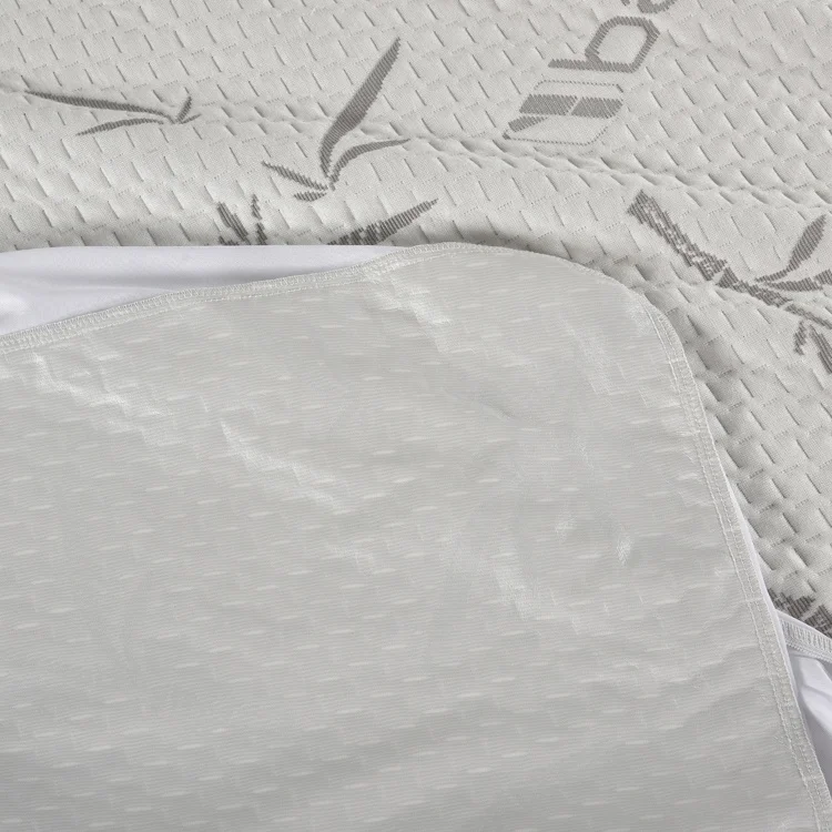 Hot Sell High Quality Bamboo fiber Fashion design knitting fabric TPU breathable waterproof mattress protector
