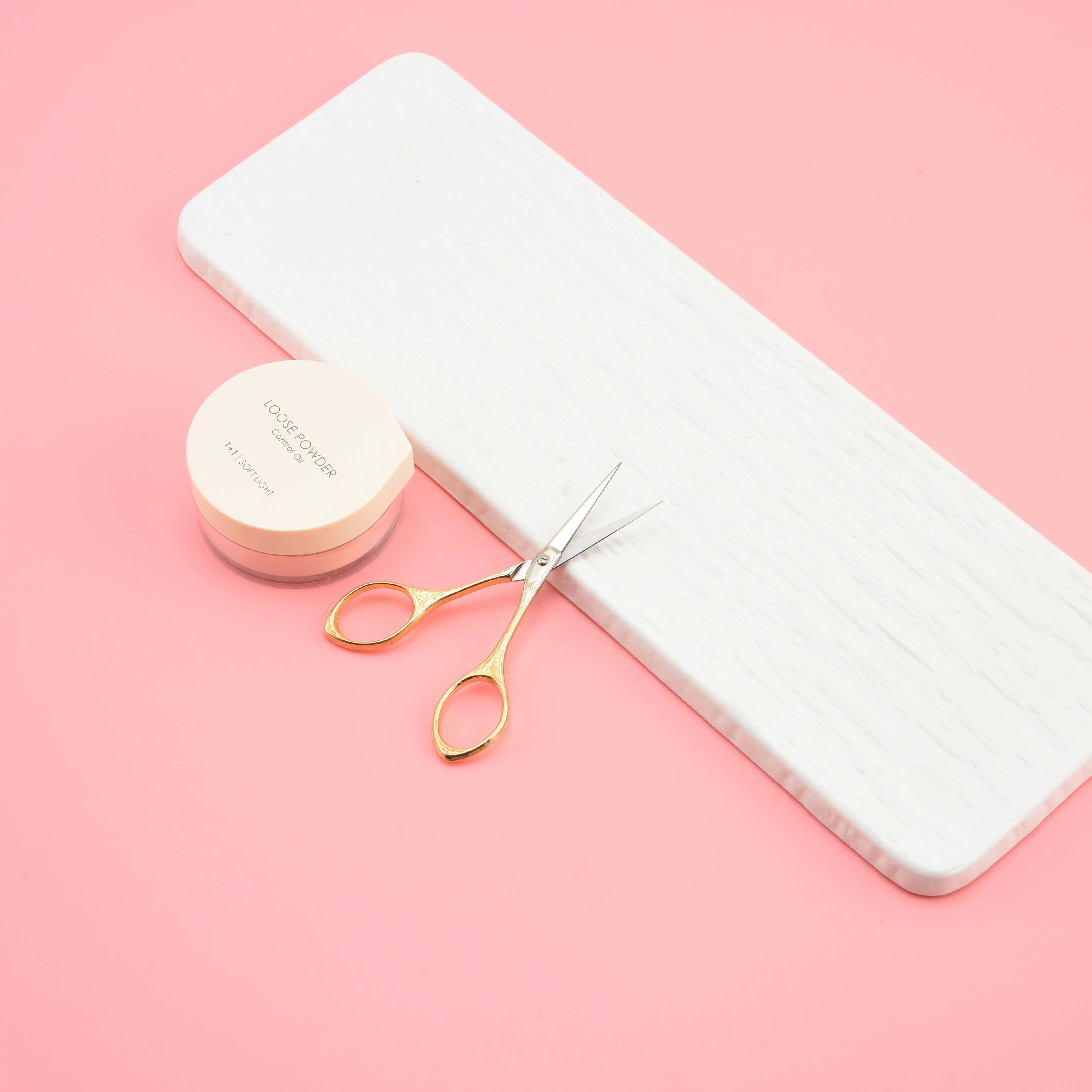 Best Selling Small And Exquisite Makeup Scissors Half Gold Coated Profession Eyelash Scissors