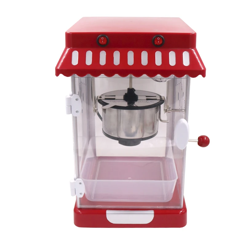 Retro Large Healthy without Oil Fat-free Household Homemade Hot Air Electric Popcorn Maker Machine for Home