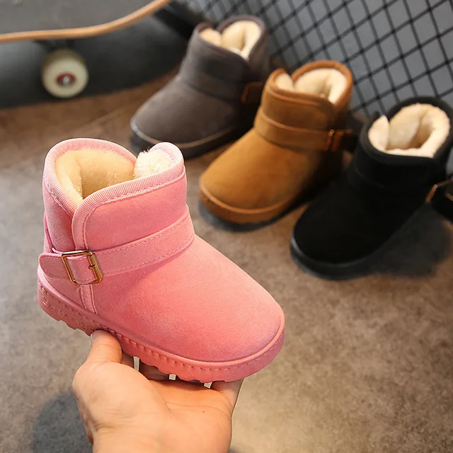 Winter Baby Boys Girls Shoes Kids New Fashion Cute Snow Boots Warm Cotton Thick Shoes Children Casual Boots Drop Shipping