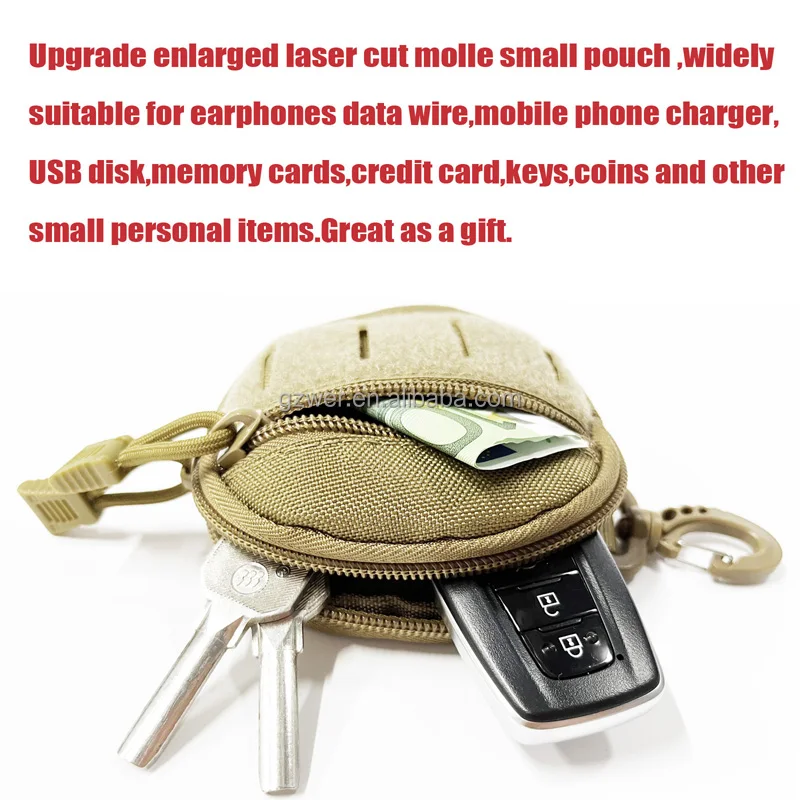 Wholesale Coin Pouch EDC Pouch Little Change Wallet Wireless Headset Pack Coin Holder Keychain Molle Accessory