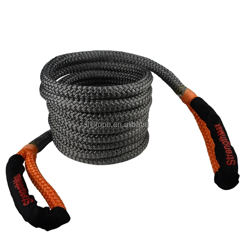 JINLI Kenetic Recovery Tow Rope Kit 25mm x 9m with Rope Shackle Shovel for Emergency Tool