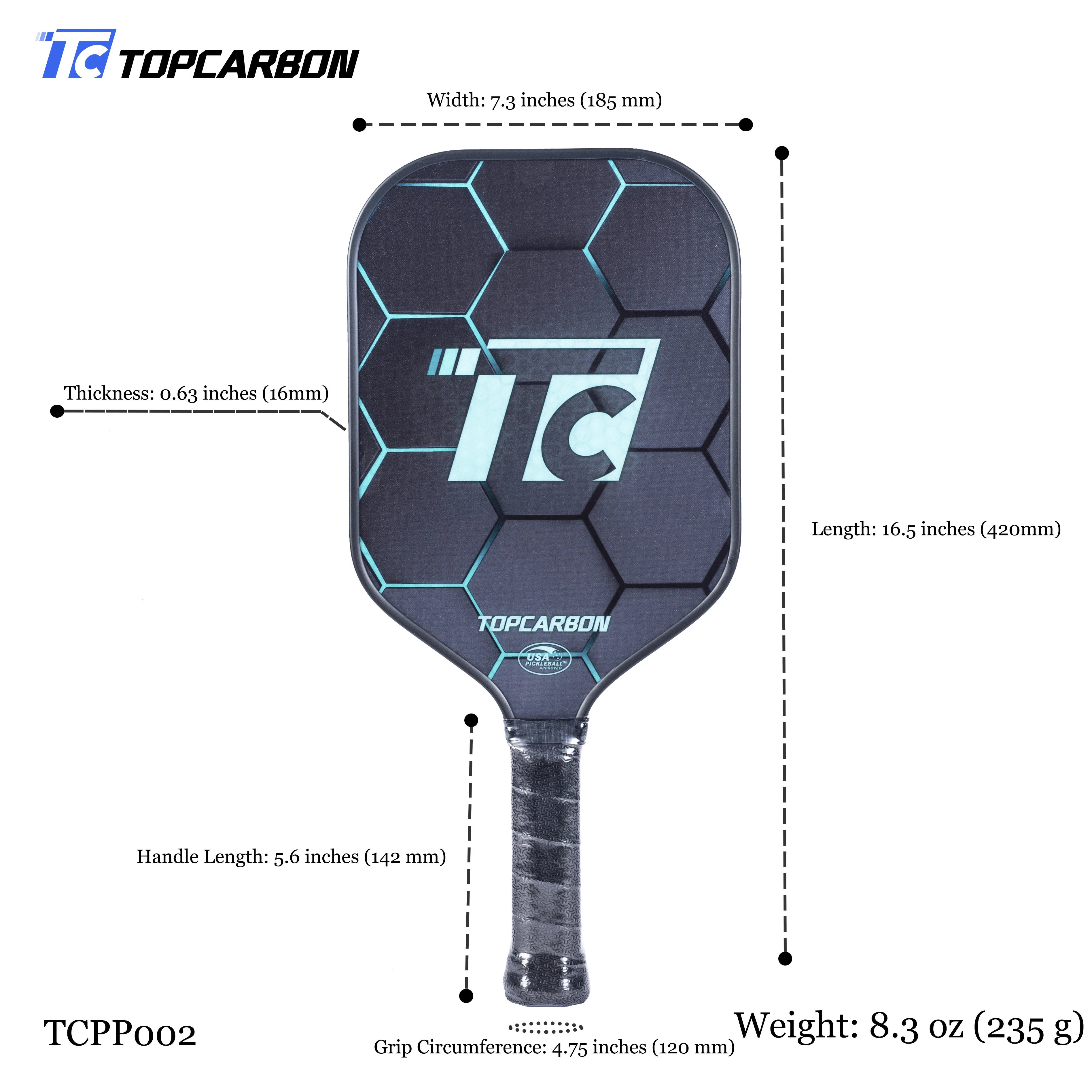 Manufacturer And Wholesales OEM Fiberglass PP Core Elongated Pickleball Paddle For International Big Brands