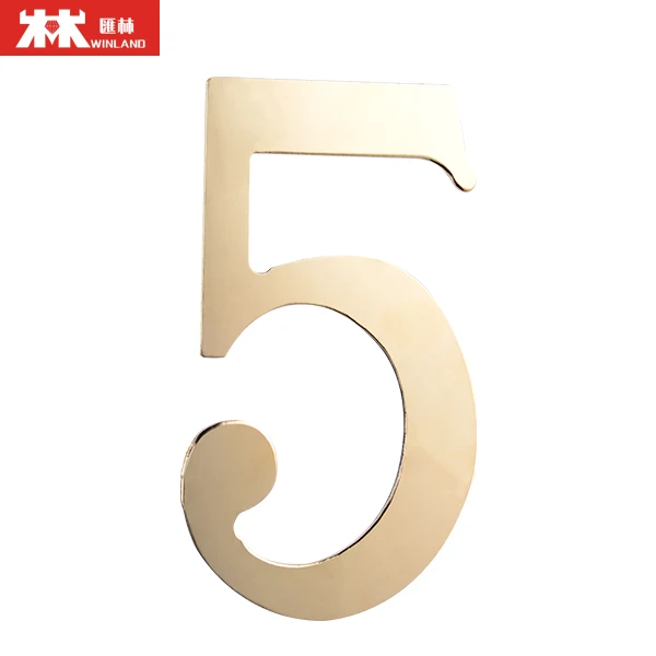 Brass Letter Sign House Office Indoor/Outdoor LED Backlit Acrylic Material Custom Logo Steel Mailbox 5 Hotels Bars Advertising