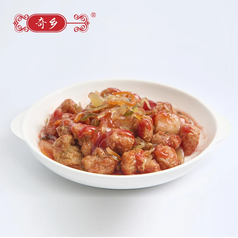 Frozen fast food ready to cook new dishes Instant Food For gum man high certificated HACCP Five Willow Sweet and Sour Meat
