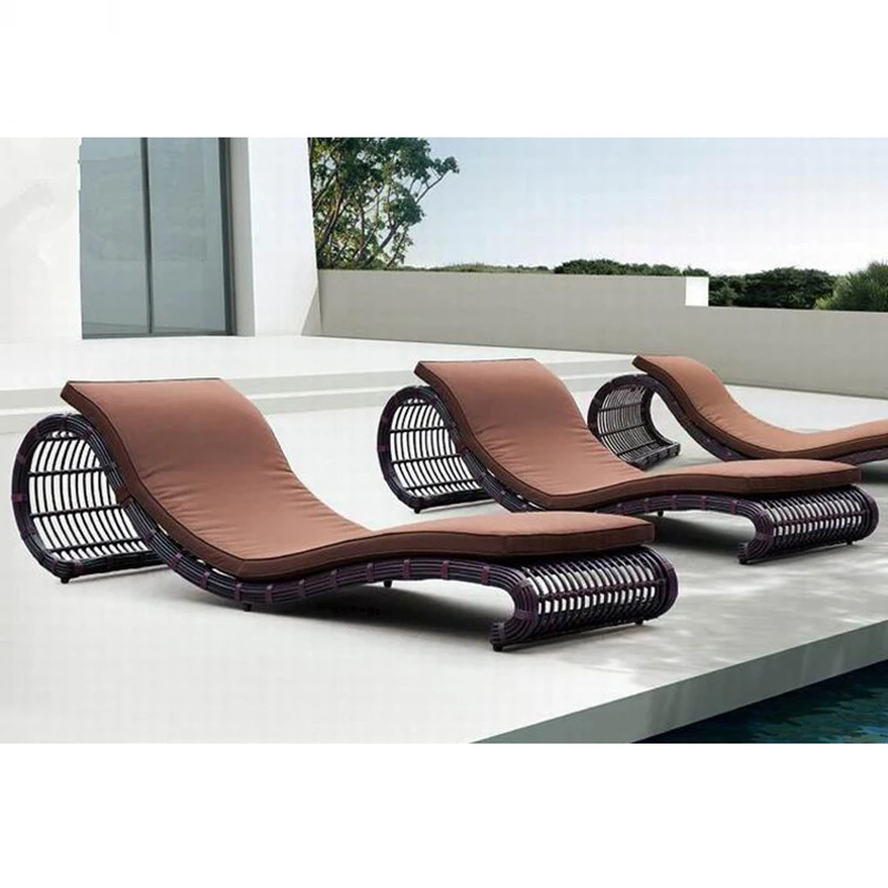 
Hot selling modern terrace deck chairs beach swimming pool sun loungers outdoor garden deck chairs 