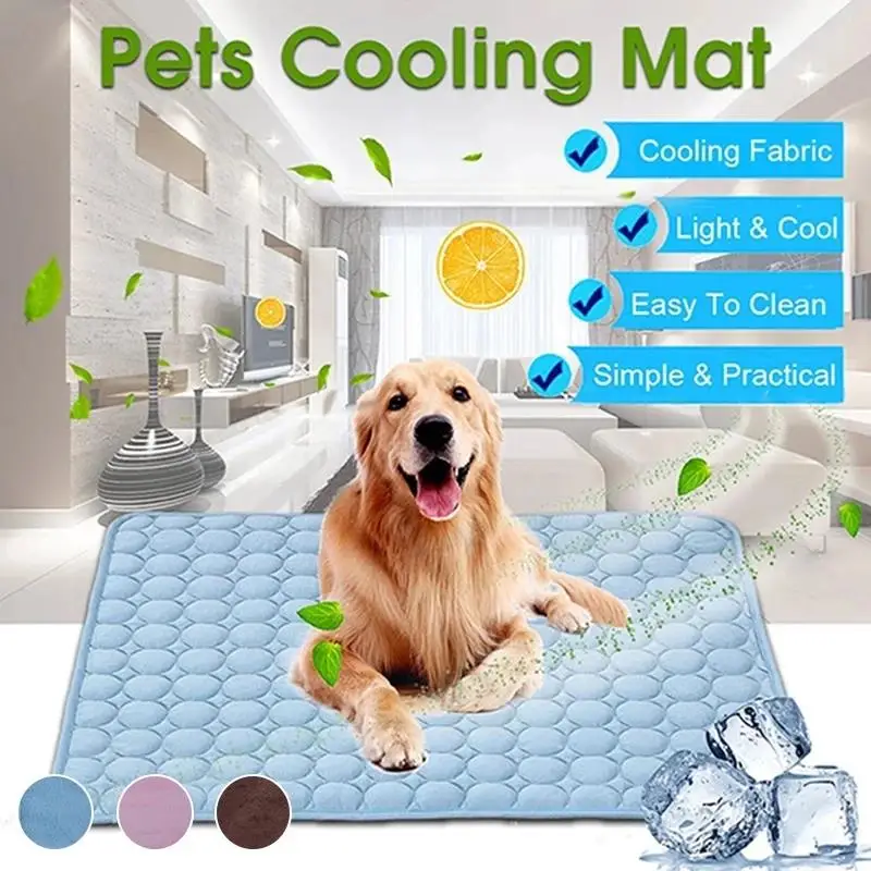 Dog Mat Cooling Summer Pad Mat For Dogs Cat Blanket Sofa Breathable Summer Washable For Small Medium Large Dogs Car