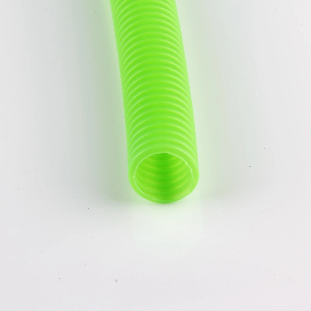 23.5mm green  PP Dog Cat Cord Protector,Corrugated Tube Conduit,Split Loom TUBING Cover Auto Home Marine