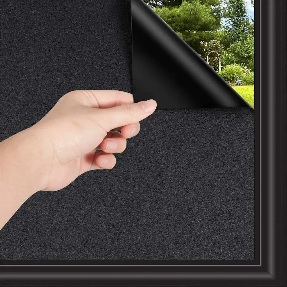 Anti Static Tempered Film Pet  Screen Protector Privacy Blackout Film Window Black Cover Cling  Film Manufacturer China