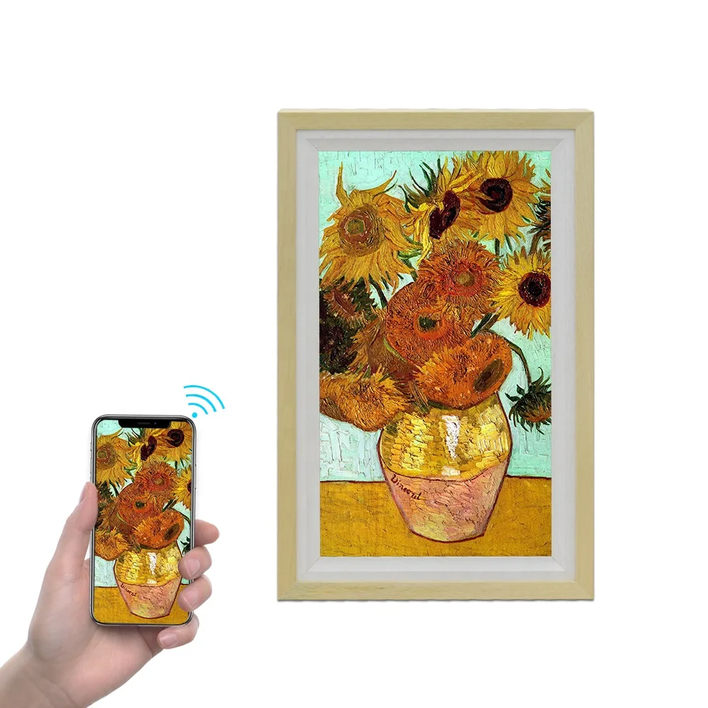 NEW Intelligent digital art museum anti-glare Matte 21.5 inch LCD Digital Photo Frame For Private Gallery