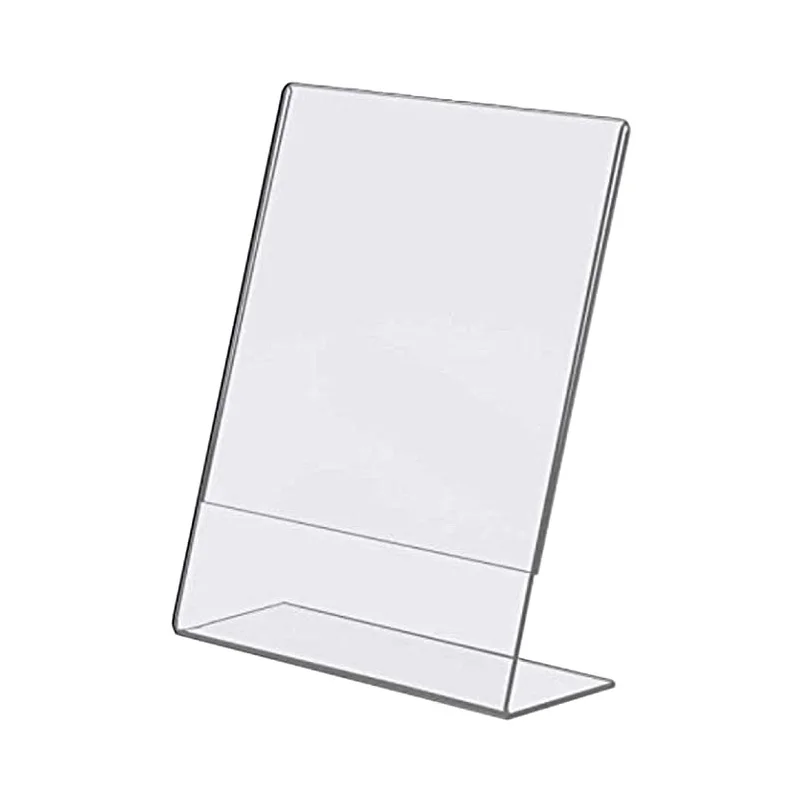 High Quality Acrylic Sign Holder Flyer Document Paper Display Stand clear Frame Table Sign Holder