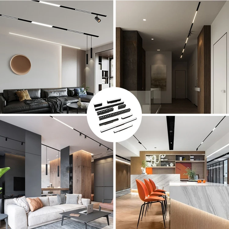 Adjustable Aluminum Iron Surface Mounted Track Light 6W 12W 18W 20W 24W 30W 40W Led Magnetic Lamp