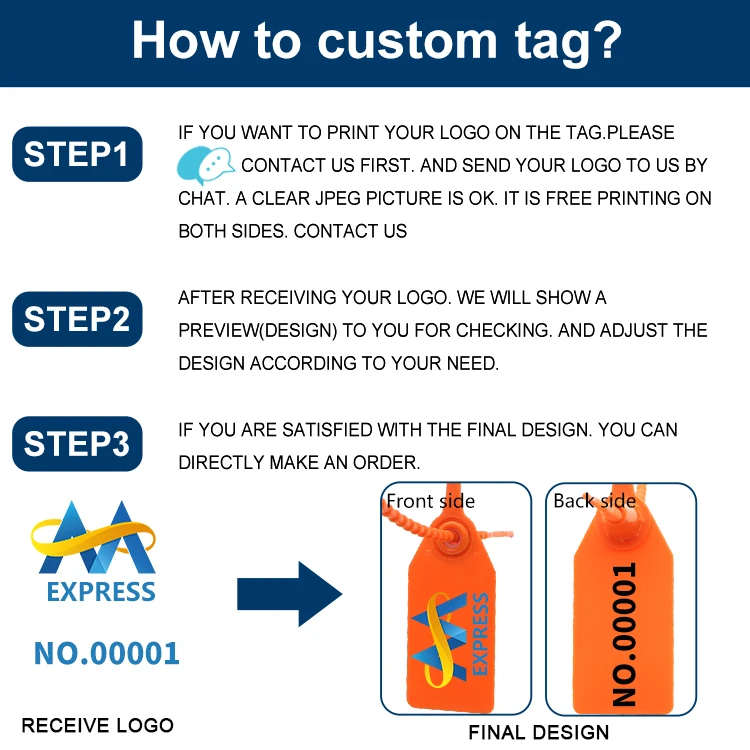 Truck Container Seal High Security Disposable Self Locking Pull Tight Locking Packaging Plastic Seal