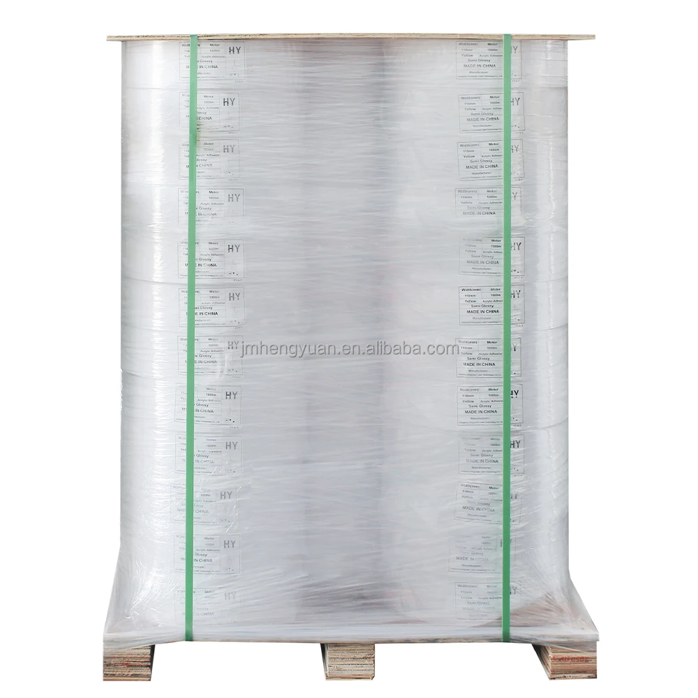Custom High Gloss Inkjet PP Packaging Jumbo Label Material Polypropylene Sticker PP Label Stock Jumbo Roll Inkjet Label