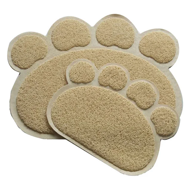  Оптовая продажа 30*40 см полихлорвинила в Paw форма наполнитель для кошачьего туалета коврики Нескользящие кошачий песок коврик pet