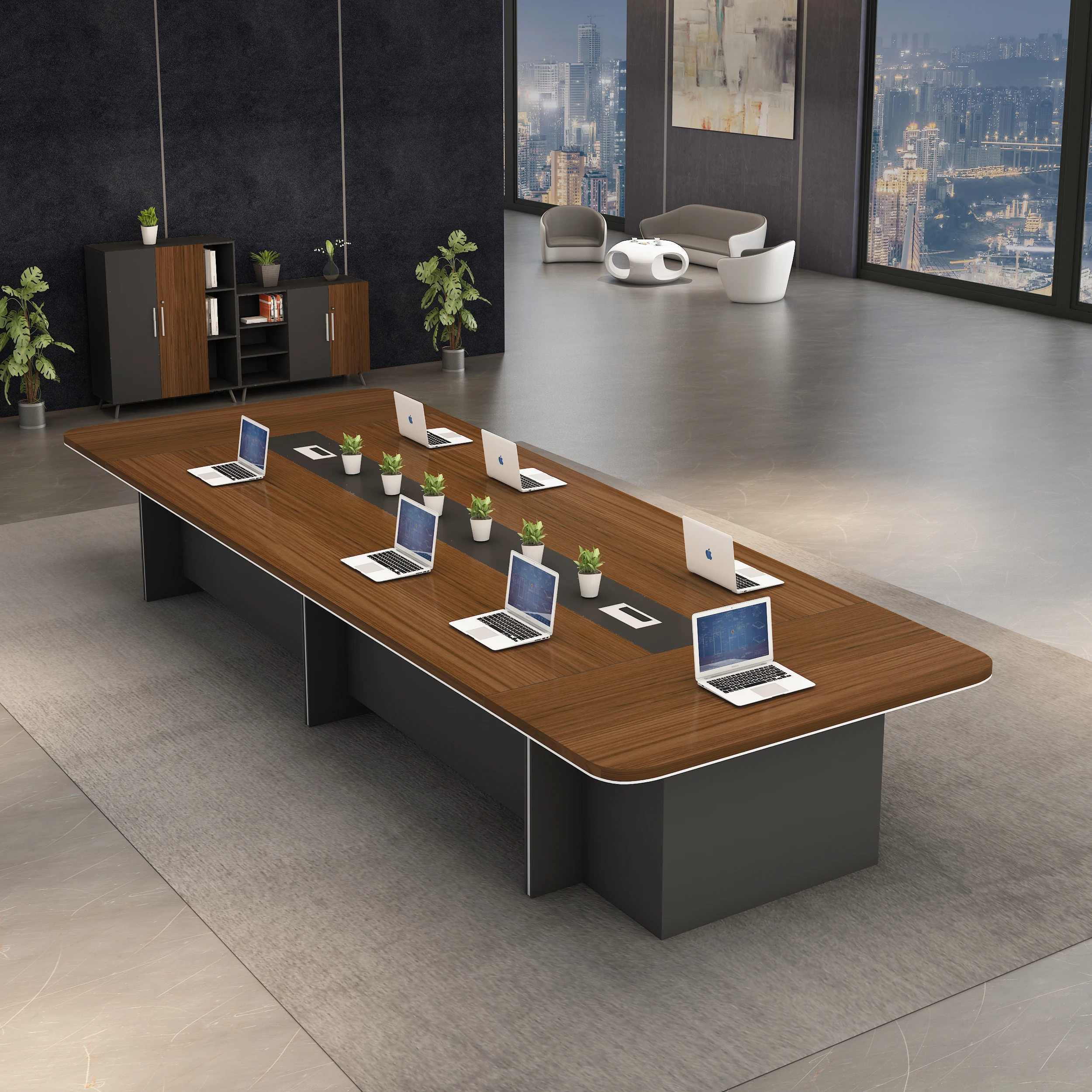 executive Meeting Office Table Conference Table Wood Office Furniture Set Large conference room desk and chair schreibtisch