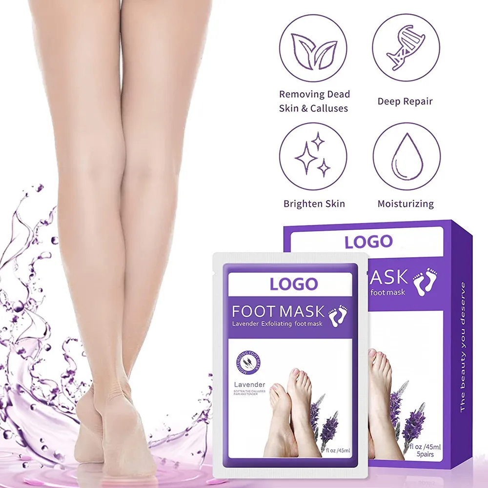Wholesale Natural Treatment Feet Peeling Exfoliating Lavender Foot Mask