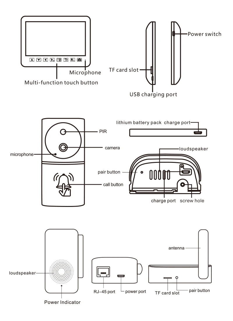 High Quality Multi Apartment Tuya Waterproof Full HD 1080P Wireless Intercom Home Wifi Smart Doorbell Video Doorbell Camera