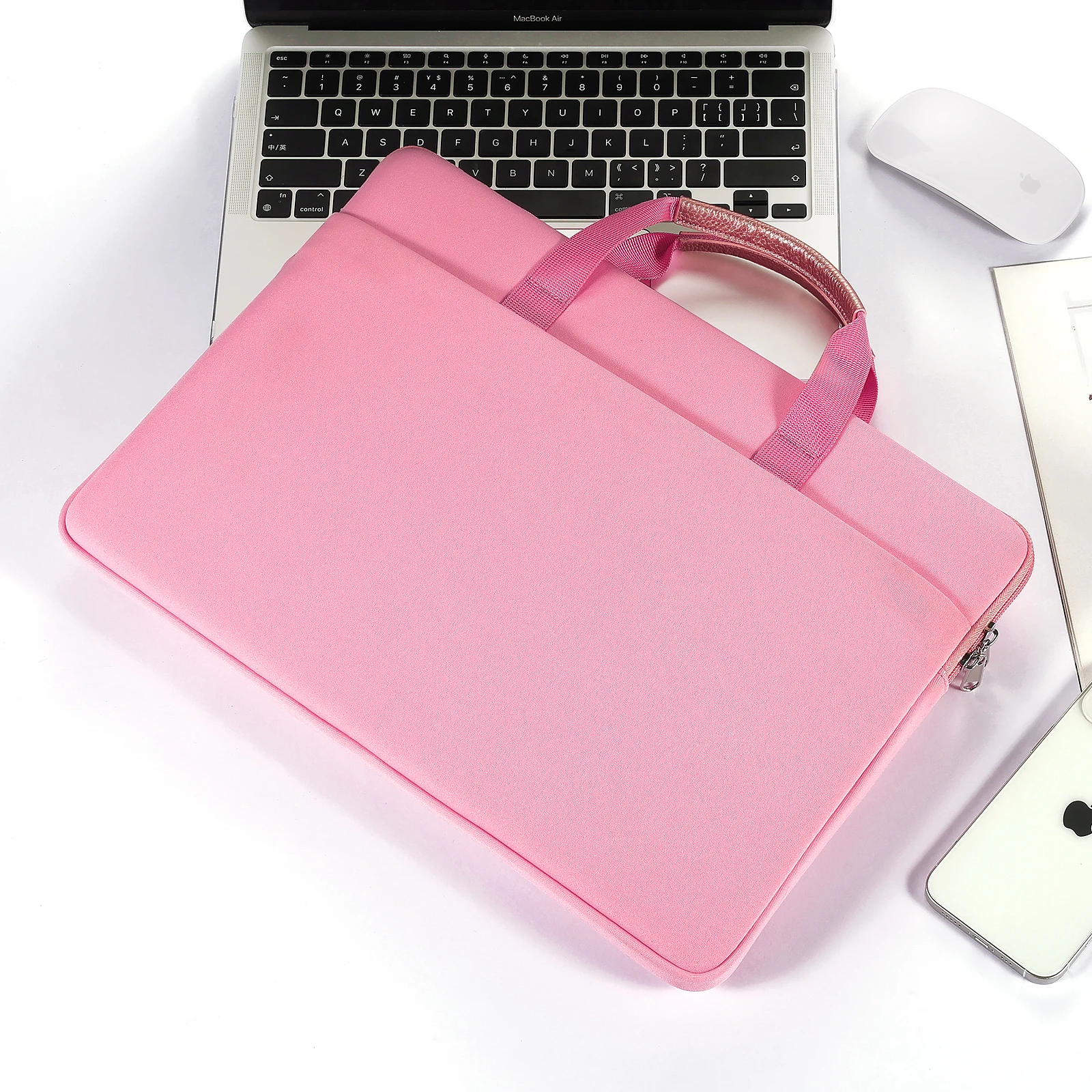 Custom business book laptop sleeve neoprene bag case waterproof with zipper universal puffy laptop case for macbook air 13