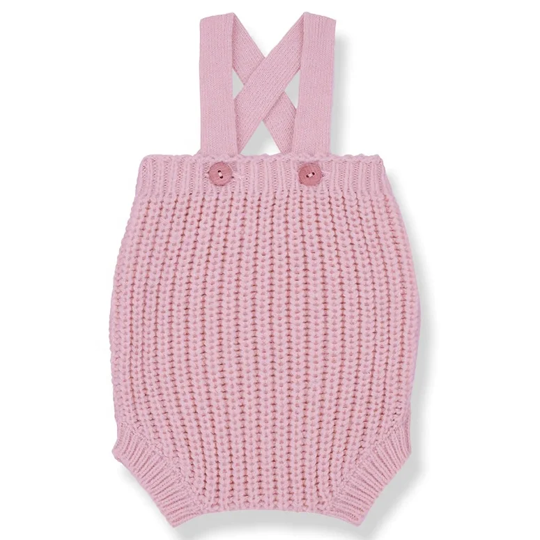 Wholesale High Quality Suspender Short Overall Knitwear Onesie Custom Brand Baby Clothes