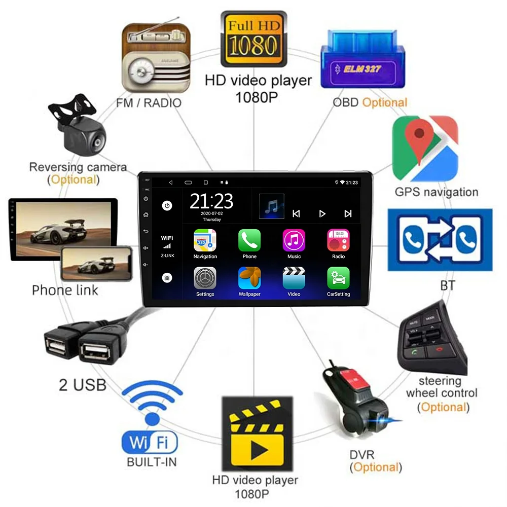 9 inch android 1+16GB GPS WiFi car radio dvd player Car frame For Toyota Land Cruiser Prado 120 2004-09