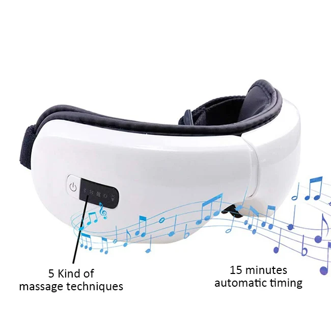 New Music Rechargeable Therapy Eye Care Electric Eye Massager with Heat Wireless Vibration Eyes Music Massager