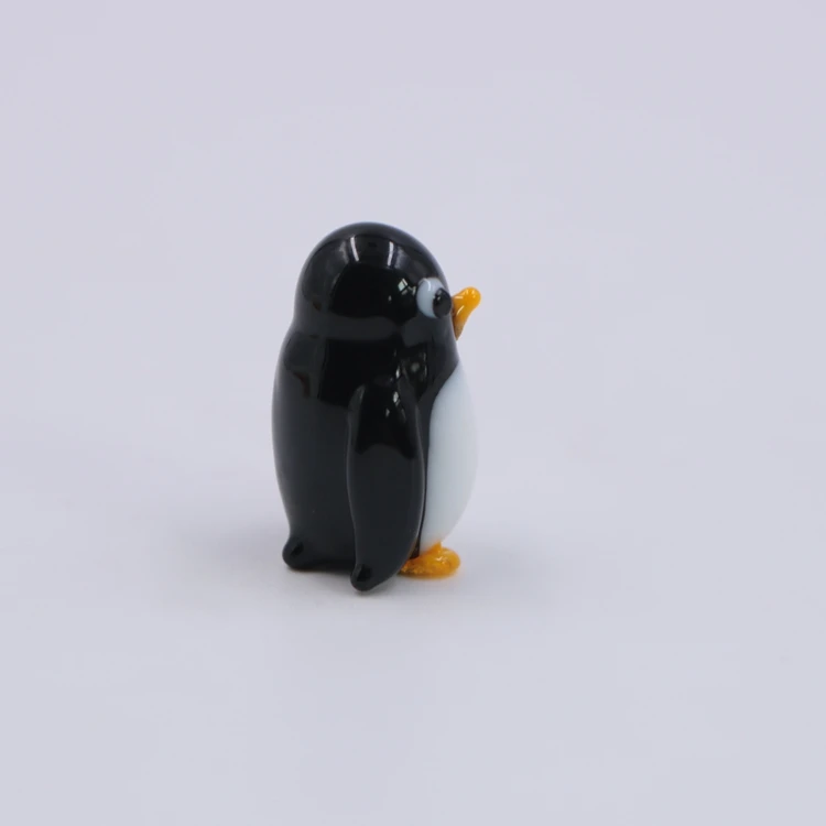 Miniature Small Murano Lampwork Little Glass Animal Penguin Figurine