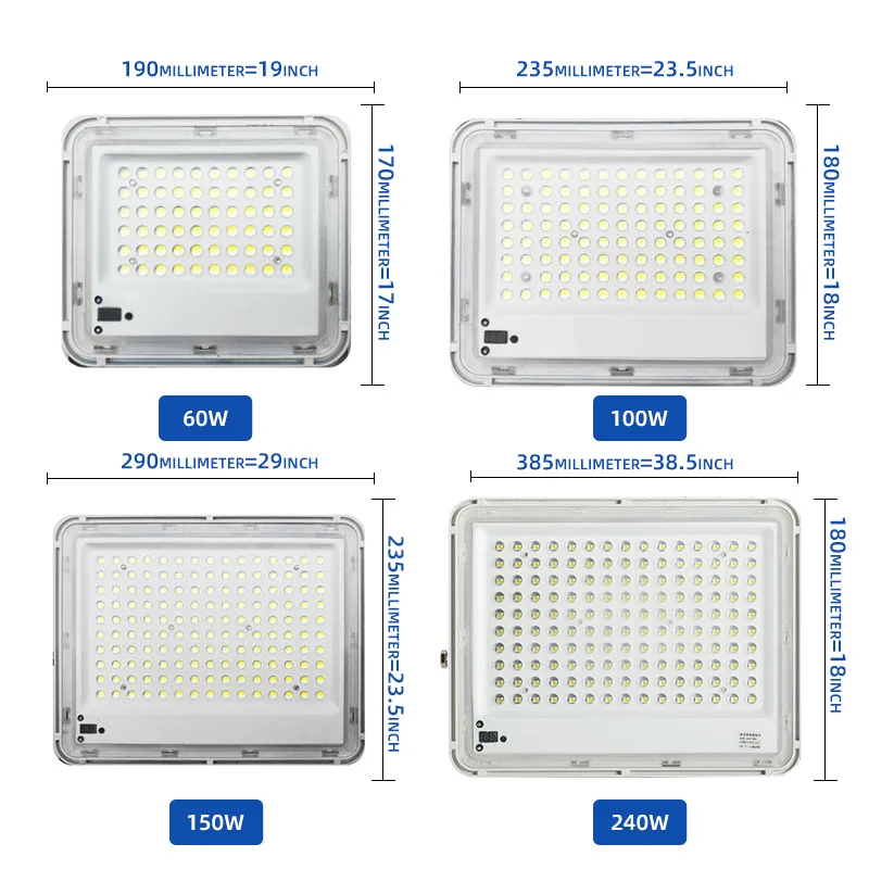 60W solar LED die-cast aluminum alloy noctilucent white light body battery time sensor control garden energy saving