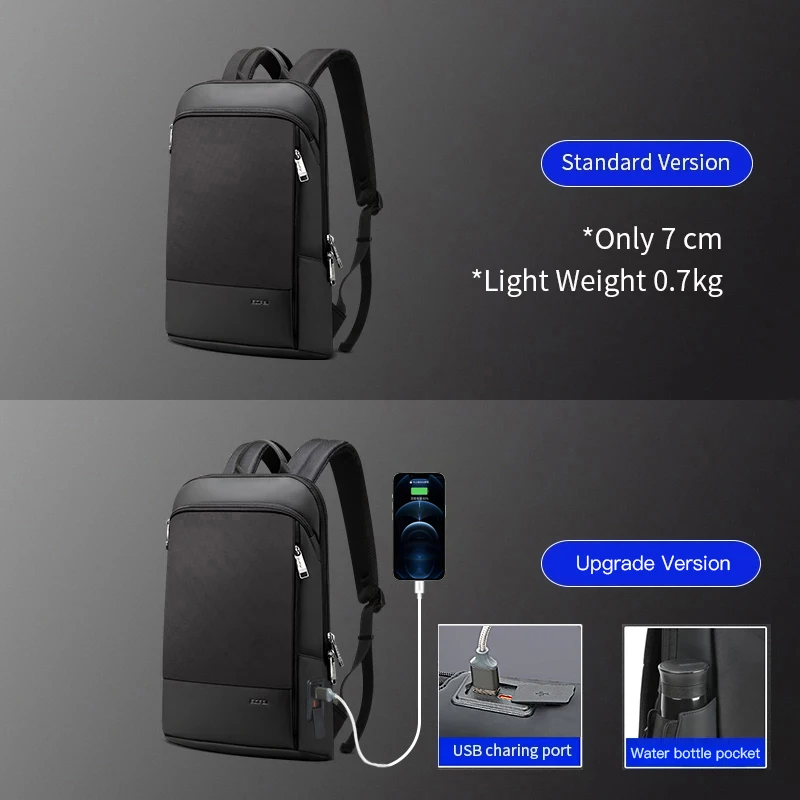 Bopai unisex business lightweight smart usb charging rucksack 15 commute college bag custom anti theft men slim laptop backpack